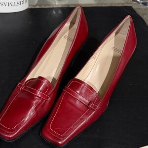 Pumps, Coach Red Leather 8.5 NARROW